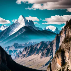 Majestic Glacier Peaks: A Breathtaking Winter Landscape