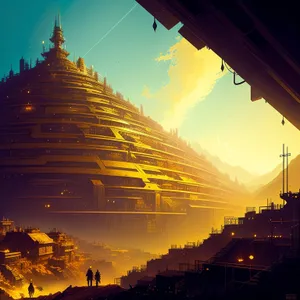 Golden Ancient Shrine: A Majestic Religious Landmark