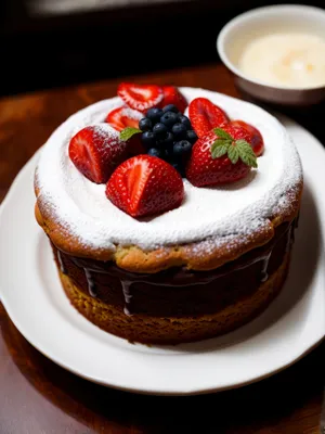 Delicious Strawberry Chocolate Cake with Fresh Berries