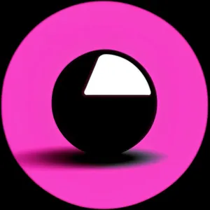 Black Shiny 3D Glass Button Icon