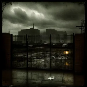 Nighttime view of Urban Penitentiary