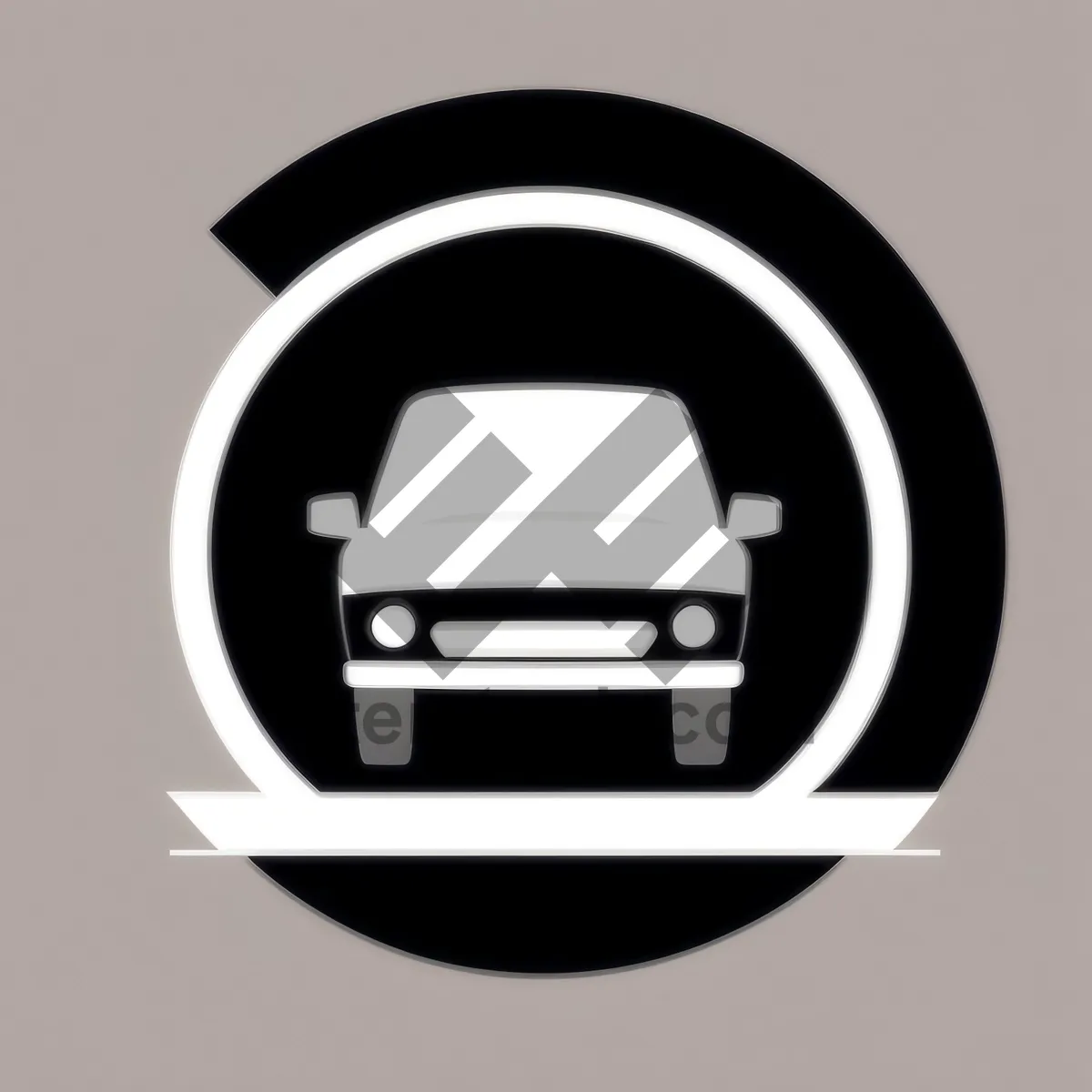 Picture of Modern glossy black button with a key symbol.