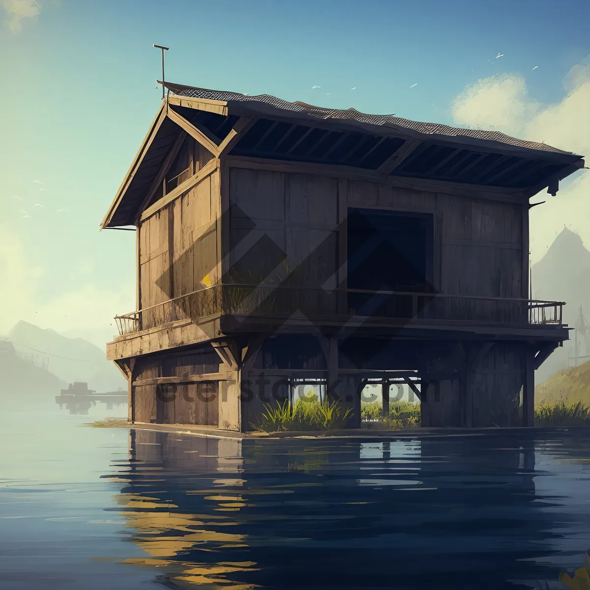 Picture of Waterfront Getaway: Serene Boathouse on Lake
