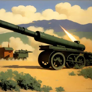 Cannon Fire Through the Battle Sky