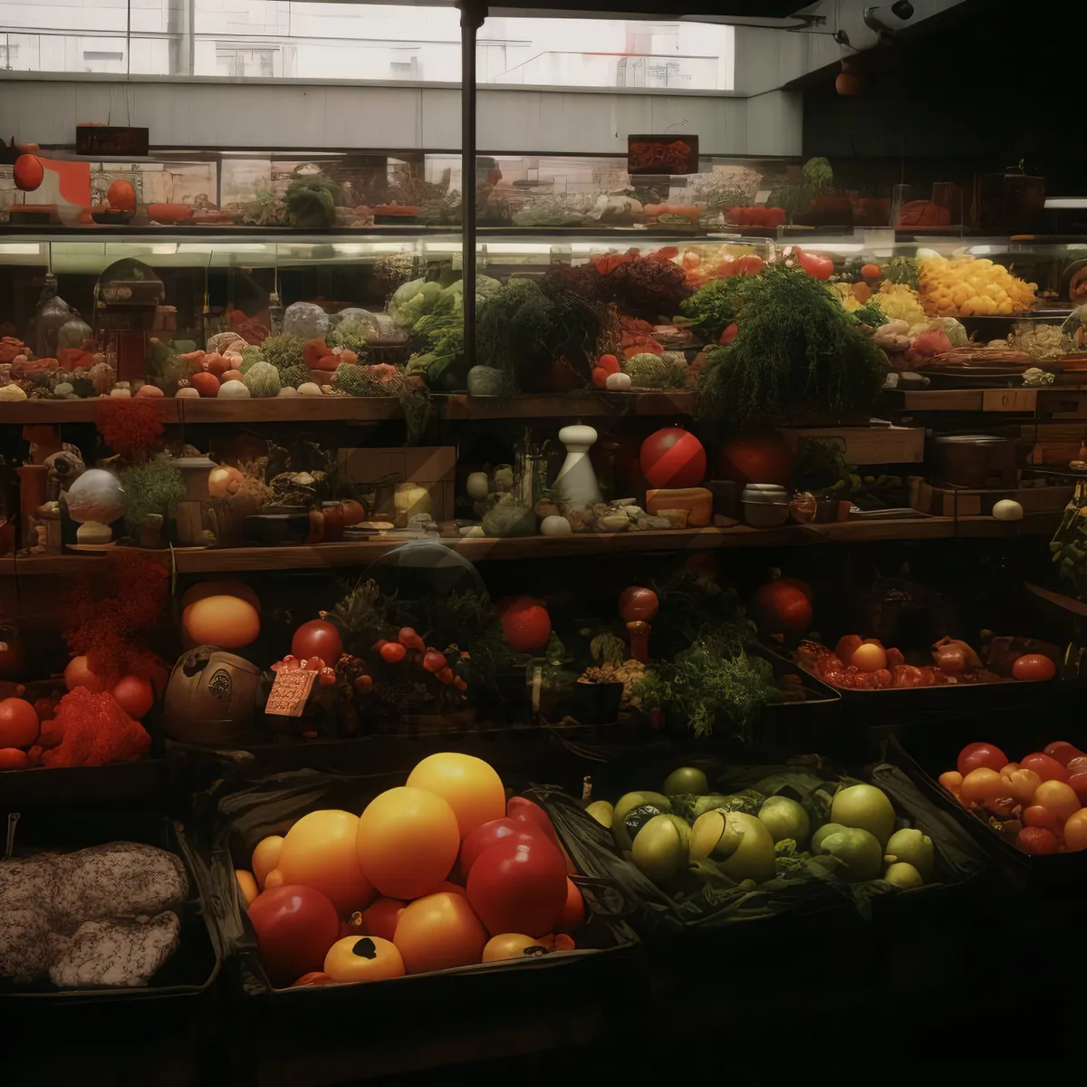 Picture of Healthy Vegetable and Fruit Market Selection