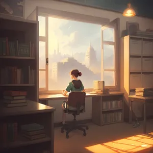 Modern Restaurant Interior with Wooden Furniture