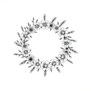 Winter Snowflake Silhouette Graphic Flower Pattern Design