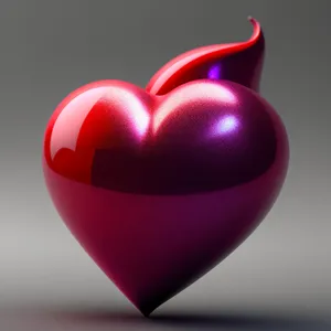 Passionate Love Icon in Colorful Heart Shape