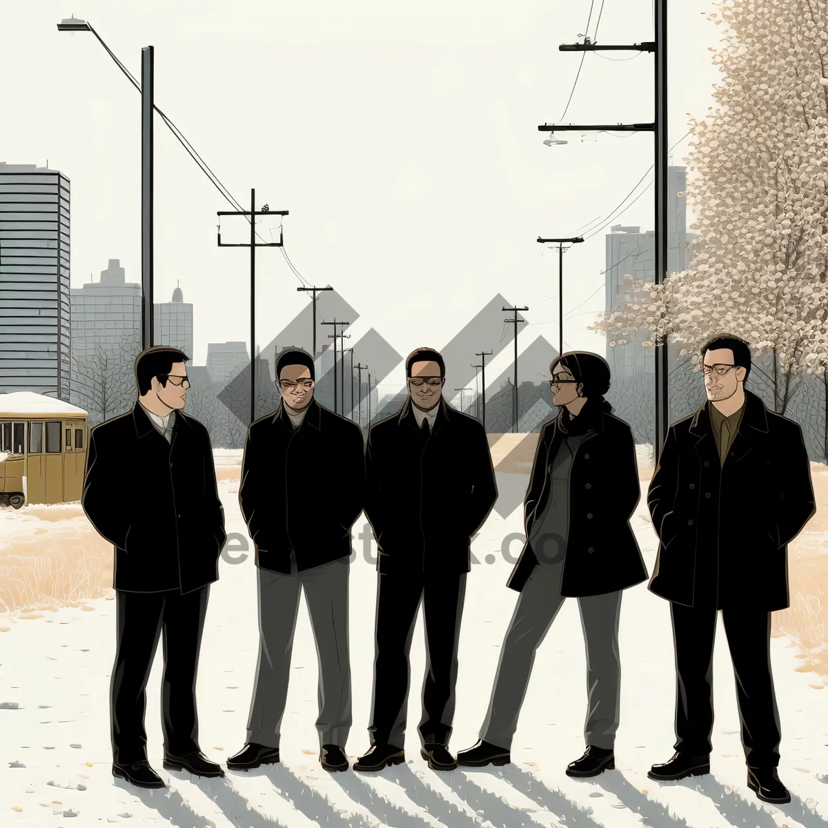 Picture of Corporate professionals standing in office building