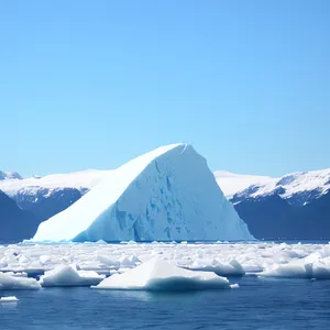 Majestic Arctic Glacier in Winter Wonderland
