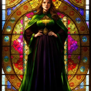 Stained Glass Cathedral Window: Colorful Expression of Faith