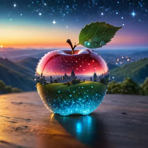 Shiny Red Delicious Apple Festive Ornament Decorations