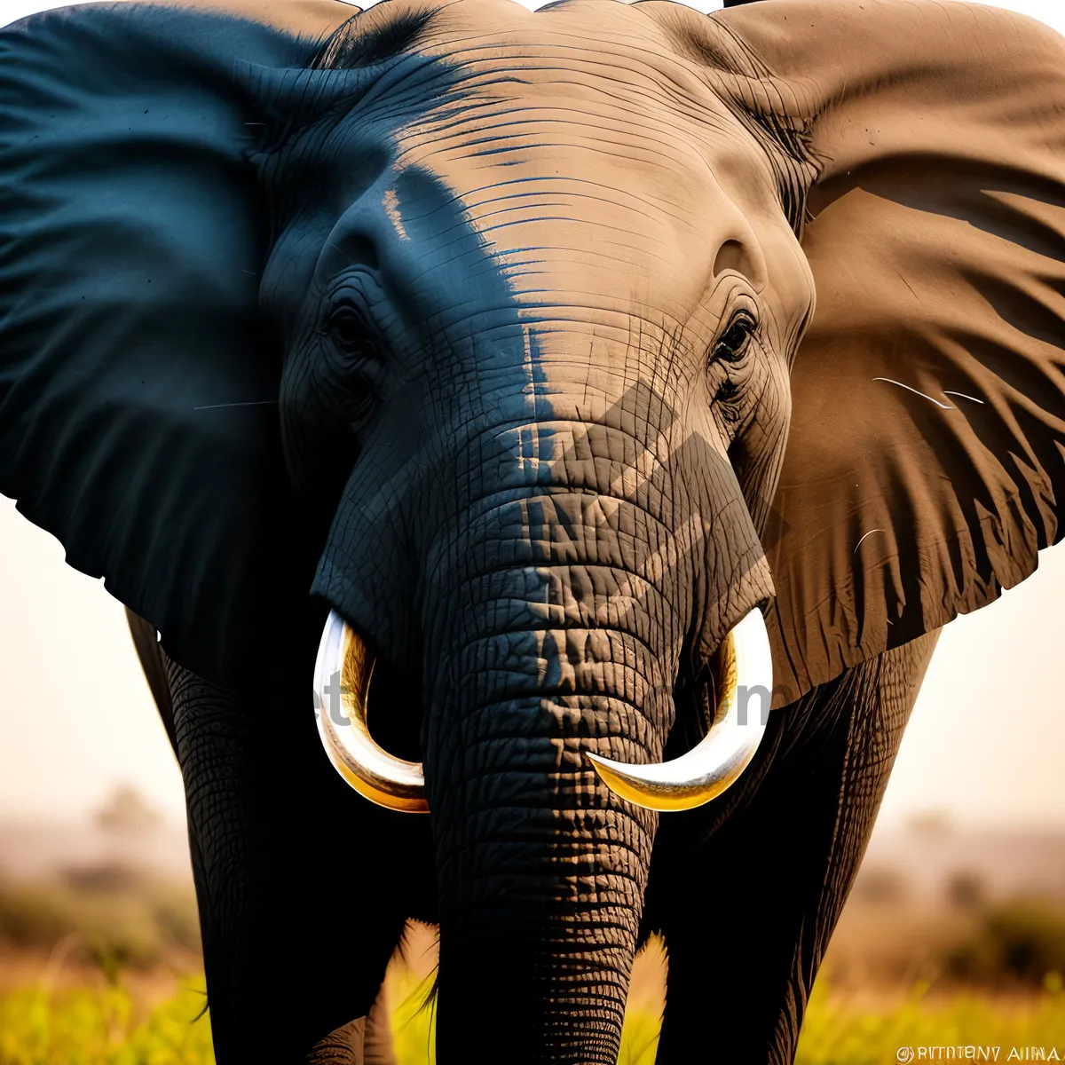 Picture of Majestic African Elephant Calf in Wilderness