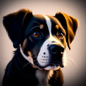 Adorable Black and Brown Purebred Canine Portrait