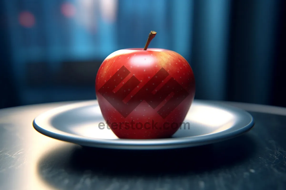 Picture of Delicious Fresh Red Apple Close-up