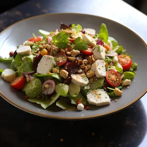 Delicious and Healthy Vegetable Salad with Fresh Ingredients