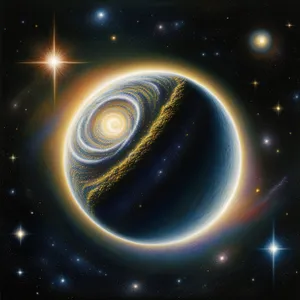 Cosmic Night Sky With Moon and Stars Cosmic Beauty