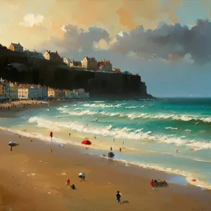 Idyllic Tropical Shoreline With Shipwreck