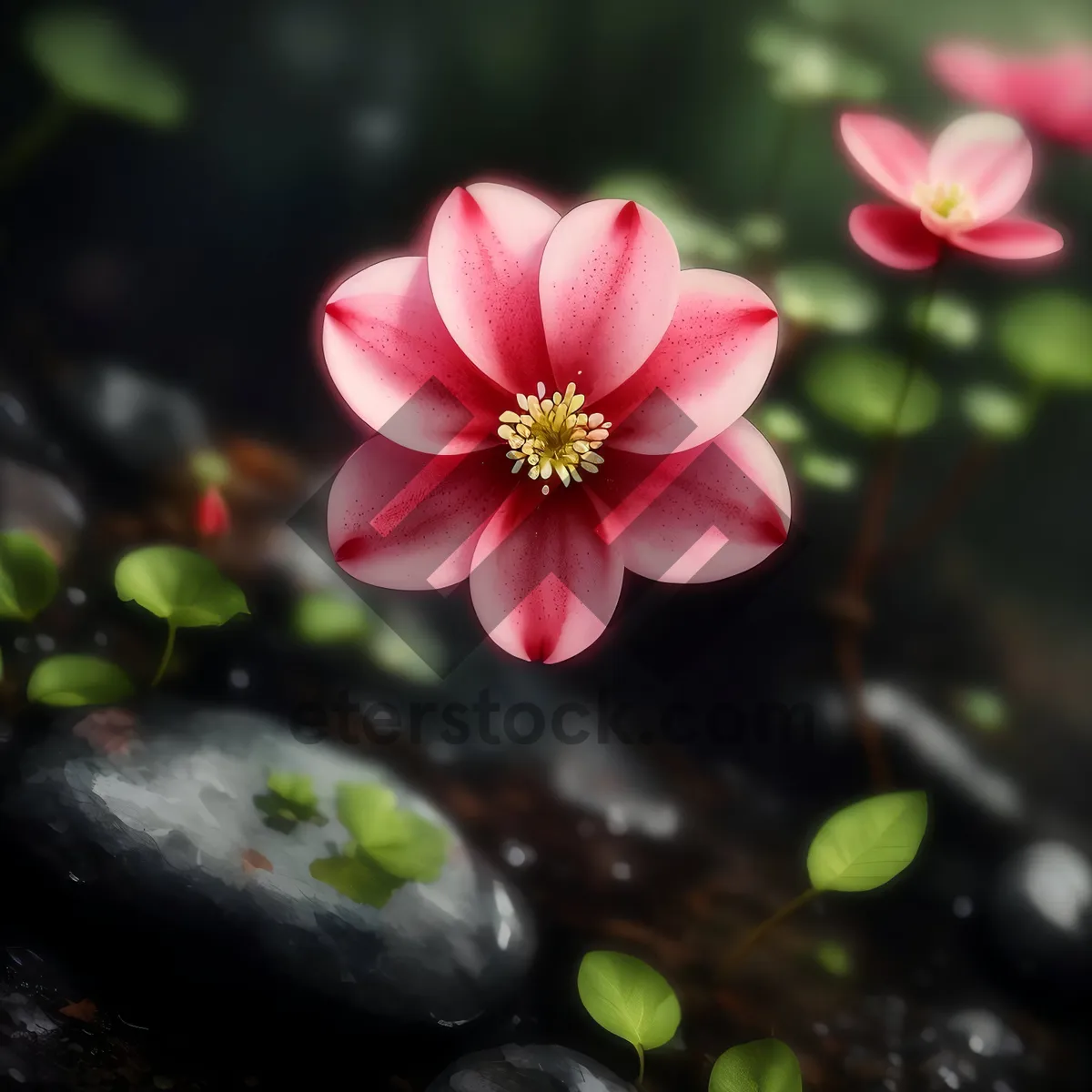 Picture of Pink Flower Blossom in Garden - Close-Up Shot