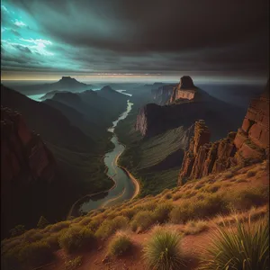 Scenic Sunset Over Grand Canyon