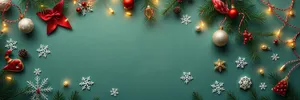 Winter Wonderland Greeting Card with Snowflakes and Tree