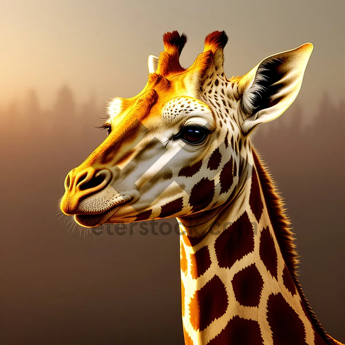 Picture of Majestic Giraffe in the African Wilderness