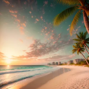 Exotic Palm Beach Paradise - Tropical Vacation Dream