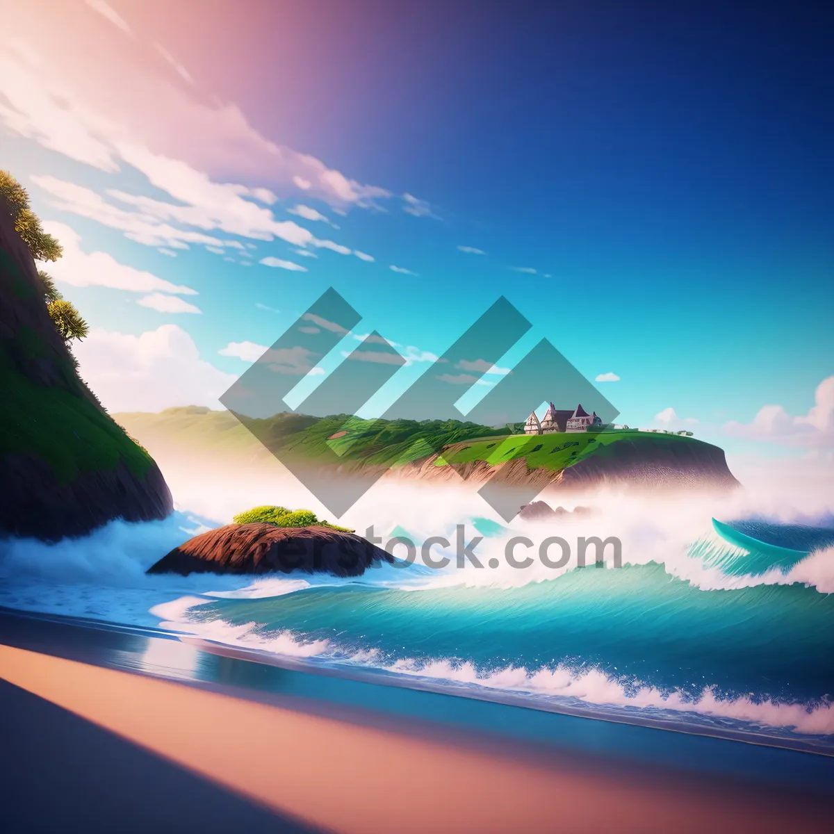 Picture of Vibrant Sunset Over Serene Lake