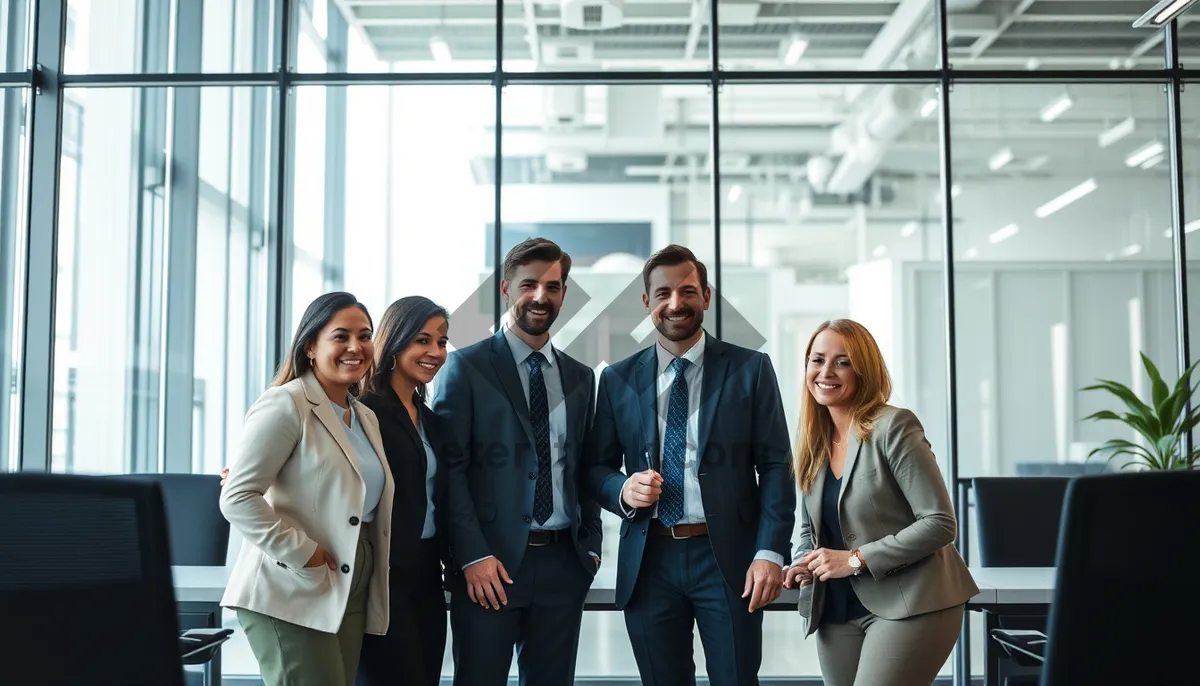 Picture of Diverse Business Team Meeting in Corporate Office Setting.