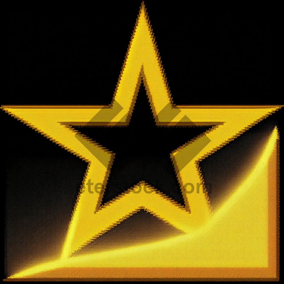 Picture of Yellow Warning Sign with Baron Symbol and Star Graphic