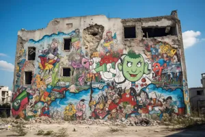 Vintage Graffiti Wall Art