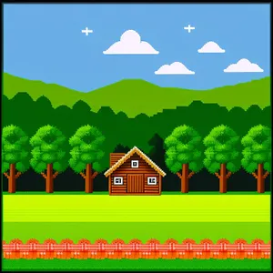 Idyllic Summer Landscape: Splendid Meadow under Blue Sky