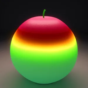 Flame-Fruit: A Shiny Apple Illuminated by Candlelight