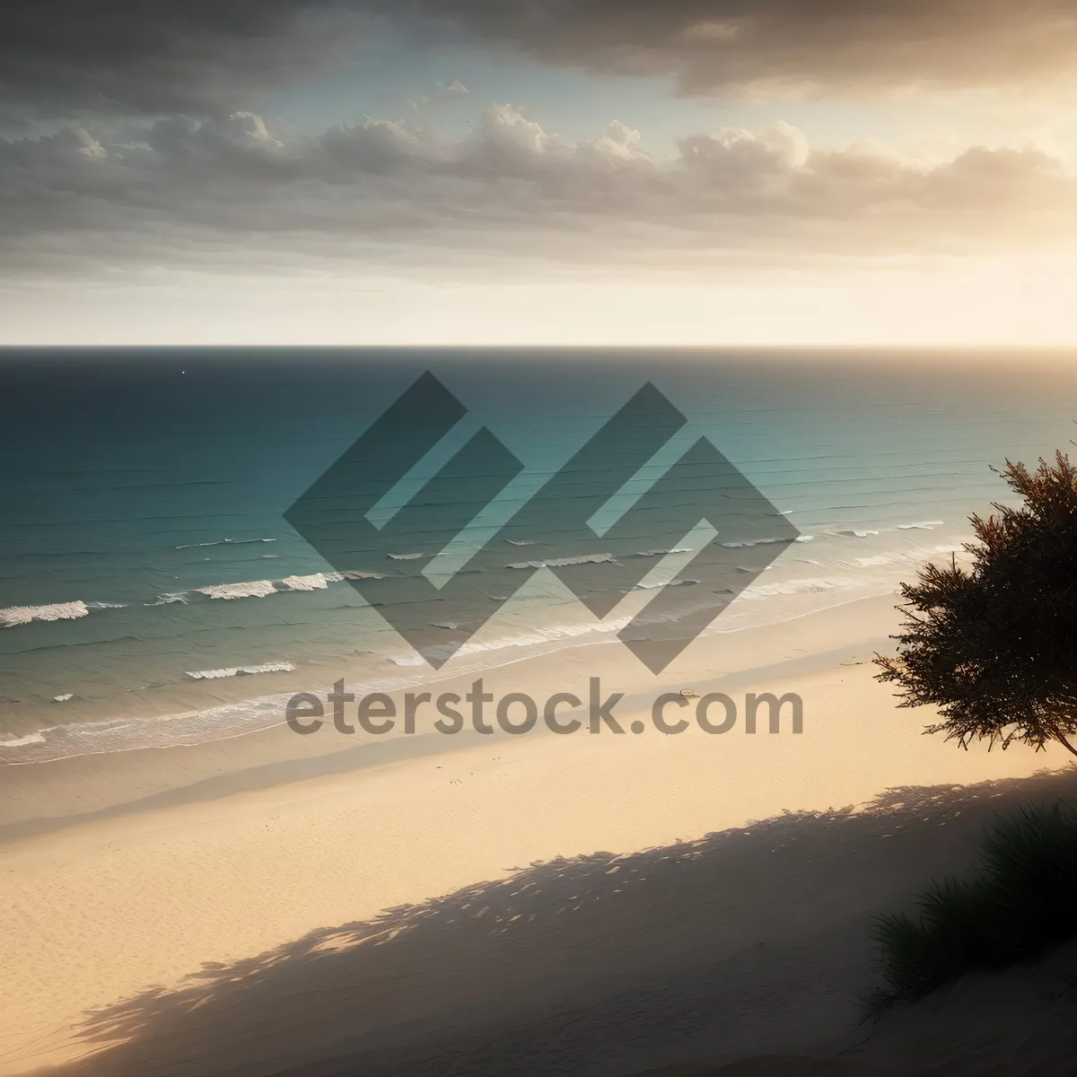 Picture of Serene Sunset on Sandy Beach