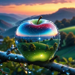 Fresh Organic Ripe Red Delicious Apple Eating