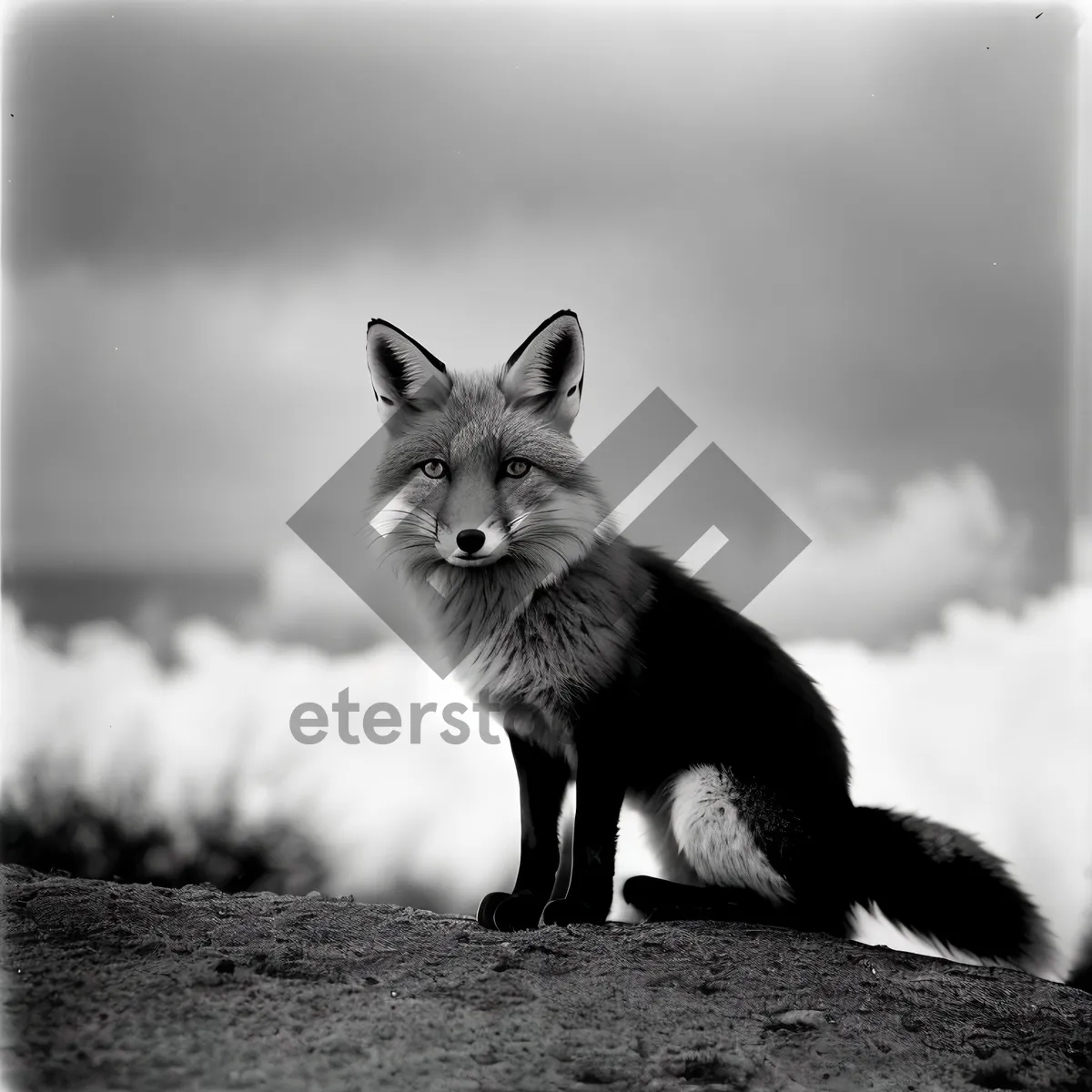 Picture of Furry Little Kit Fox with Curious Eyes