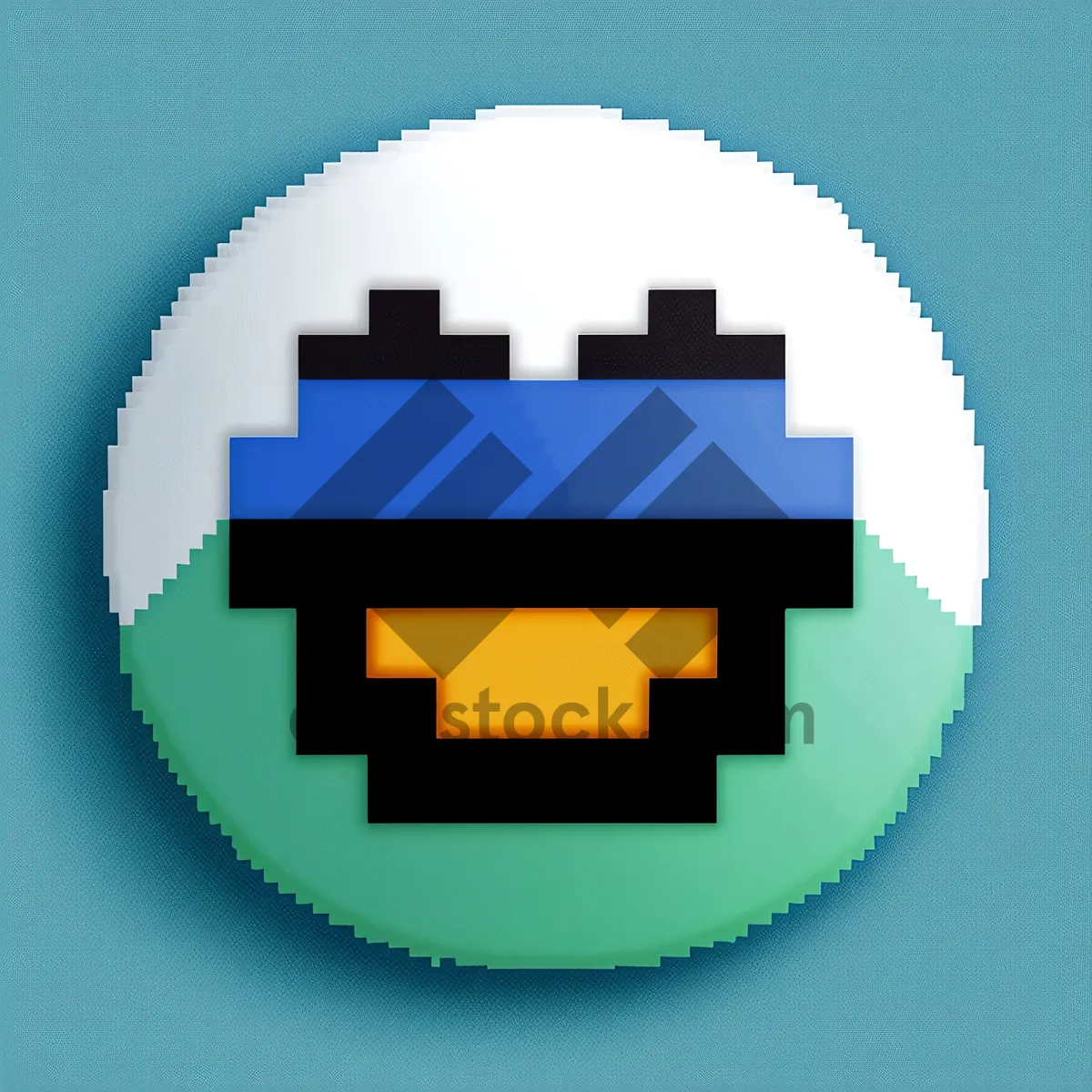 Picture of Shiny Circular Button with Reflection