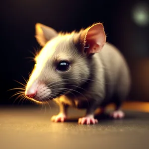 Fluffy Furball with Whiskers: Adorable Pet Hamster