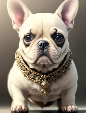 Adorable Bulldog Puppy with Wrinkled Features