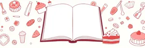 Floral border design element for decorative card.