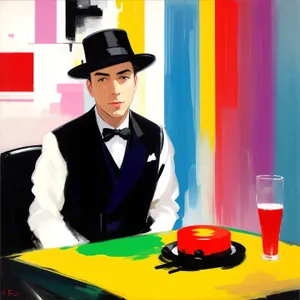 Smiling Businessman in Professional Suit and Hat