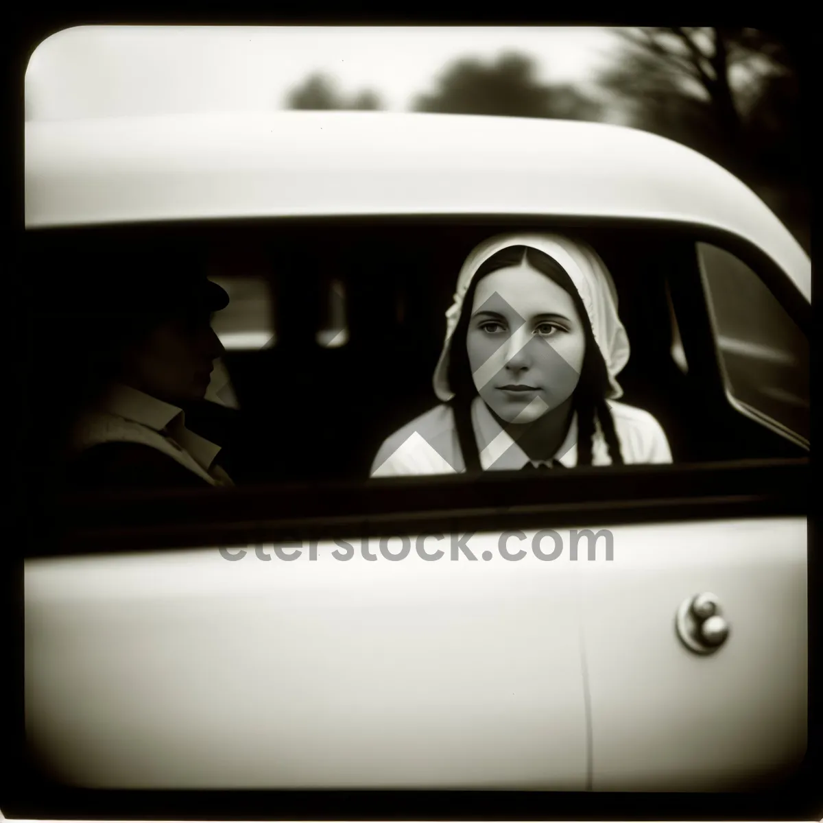 Picture of Happy driver sitting in new car