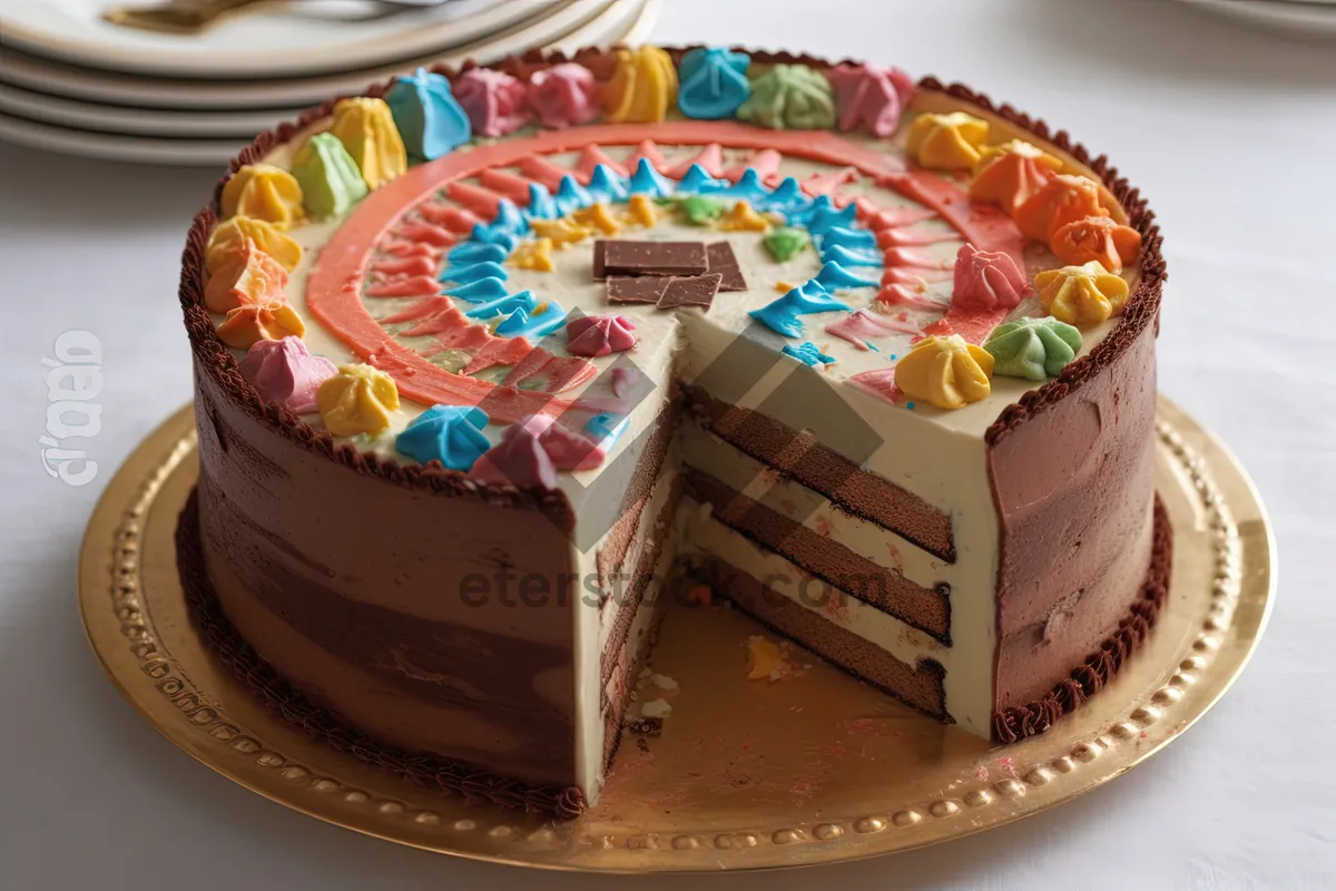 Picture of Delicious Chocolate Cake Box with Confectionery Candy