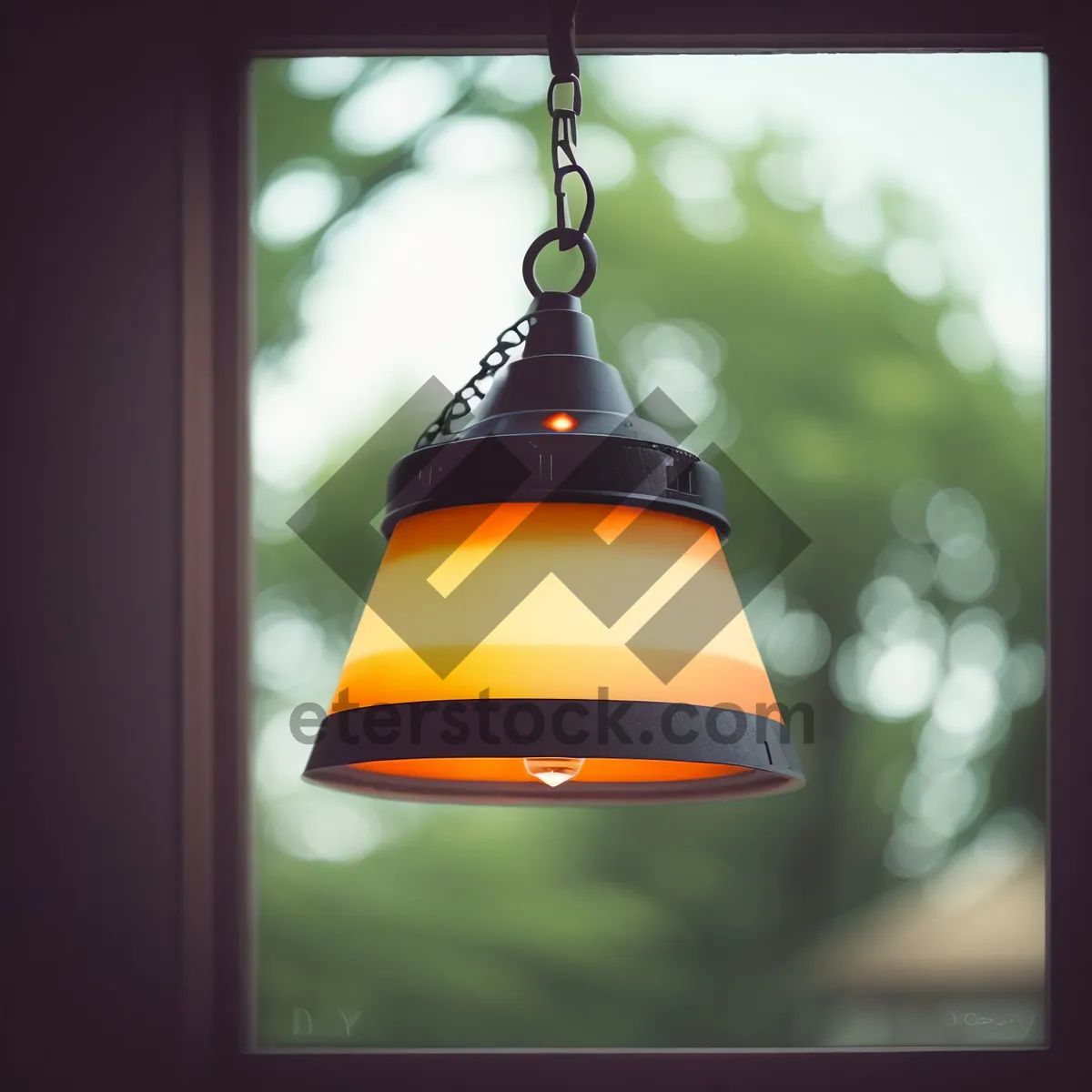 Picture of Golden Celebration Lampshade: Musical Bell Chime Spotlight