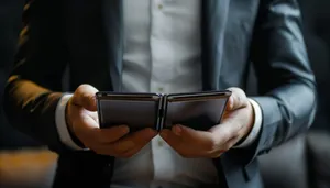 Businessman shaking hands in office