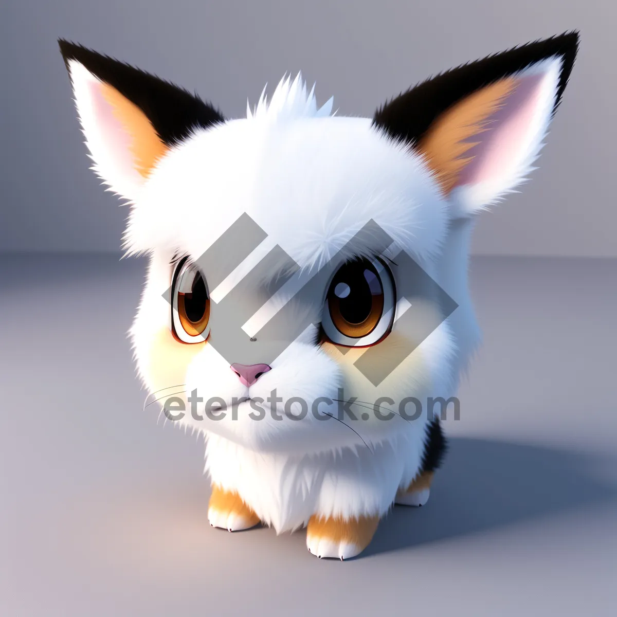Picture of Fluffy Bunny Portrait - Adorable Furry Pet