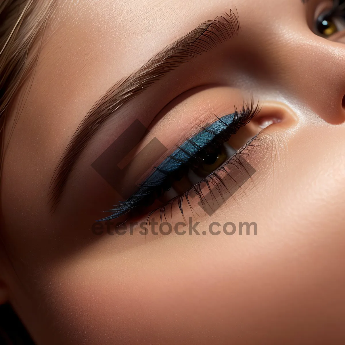 Picture of Sensual Beauty: Captivating Close-Up of Alluring Eyelashes.