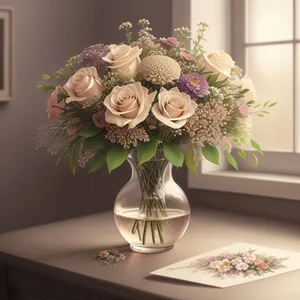 Romantic Rose Bouquet in Elegant Vase