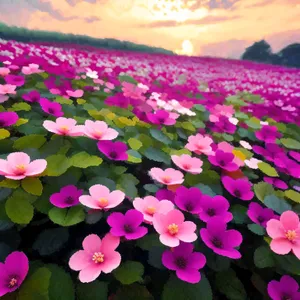 Colorful Spring Blossom in a Garden