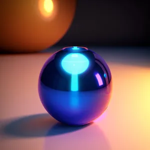 Glassy Button Icon with Shiny Reflection